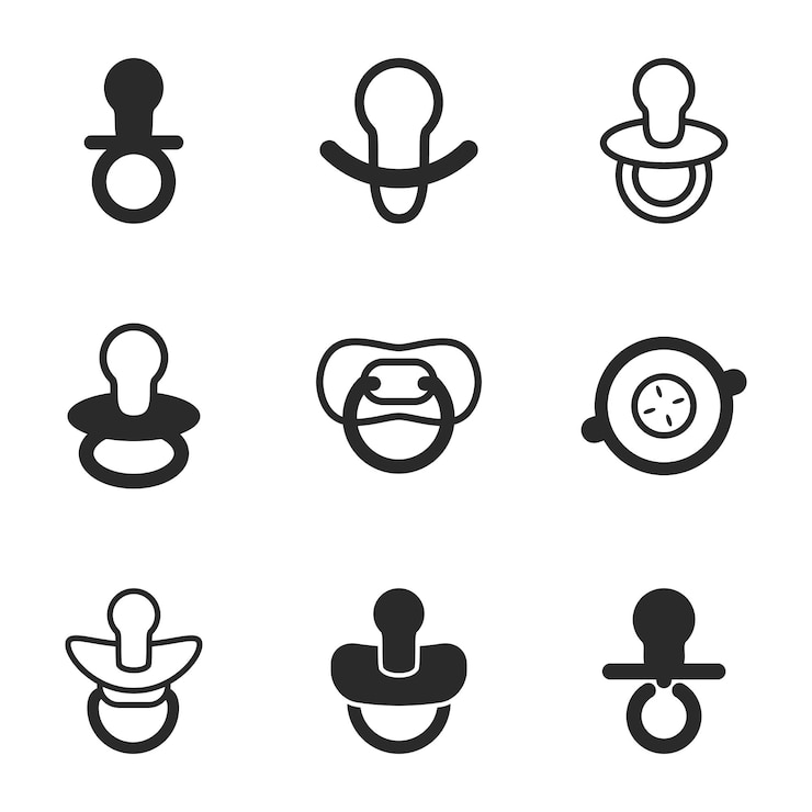 Vector nipple vector icons