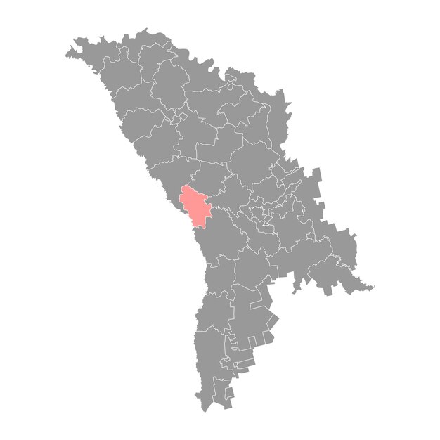 Nisporeni District map province of Moldova Vector illustration