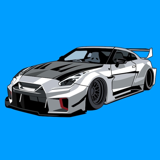 Nissan GTR auto illustratie vector ontwerp