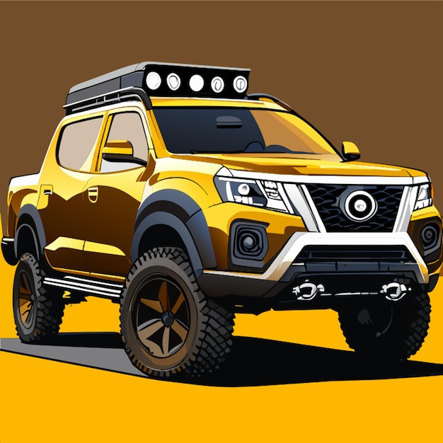 Nissan Terra полный корпус 4k высококачественная векторная иллюстрация