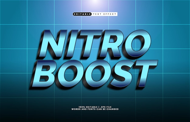 nitro boost bewerkbare tekst-effect met een snelle en snelheid tekst effect