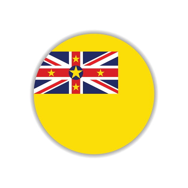 niue circle flag icon digital vector illustration