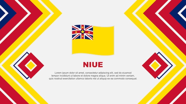 Niue Flag Abstract Background Design Template Niue Independence Day Banner Wallpaper Vector Illustration Niue Design