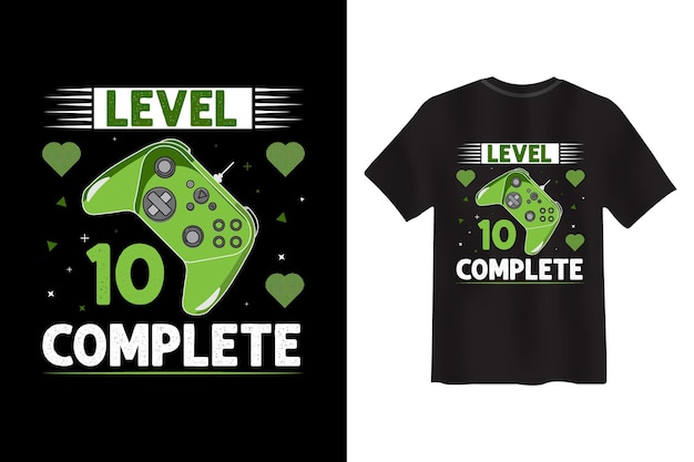 NIVEAU 10 Compleet Gamer T-shirt Ontwerp