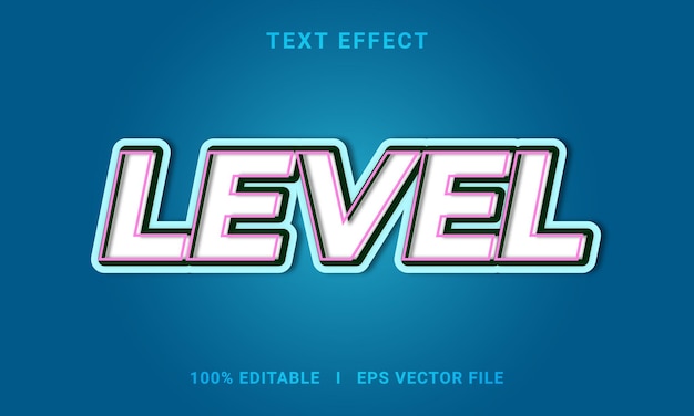 Niveau tekst effect bewerkbare moderne lettering lettertype stijl