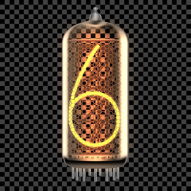 Nixie tube indicator lamp with number