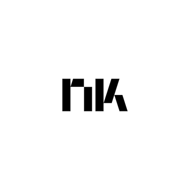 NK monogram logo design letter text name symbol monochrome logotype alphabet character simple logo