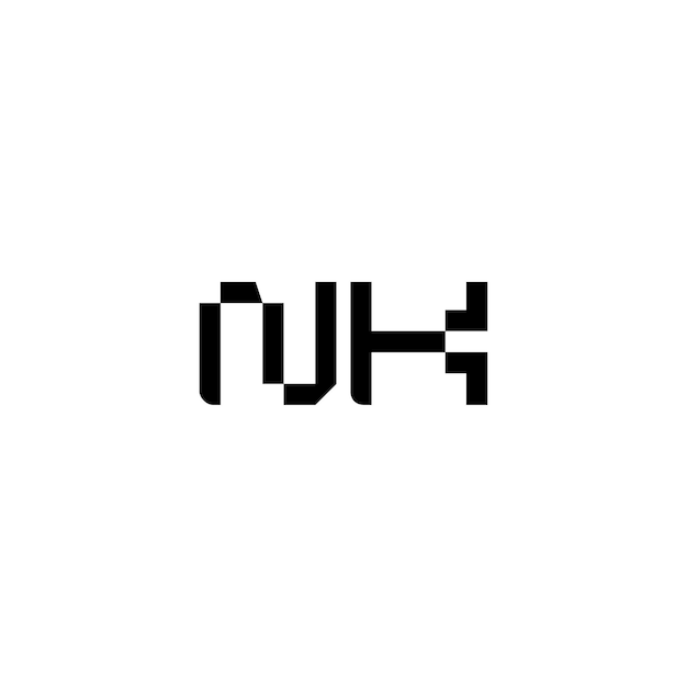 NK monogram logo ontwerp letter tekst naam symbool monochroom logo alfabet karakter eenvoudig logo