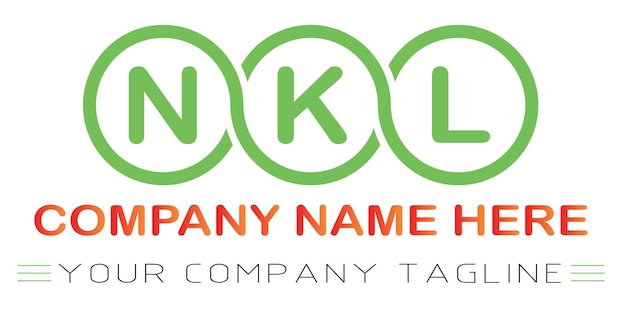 Vector nkl brief logo ontwerp