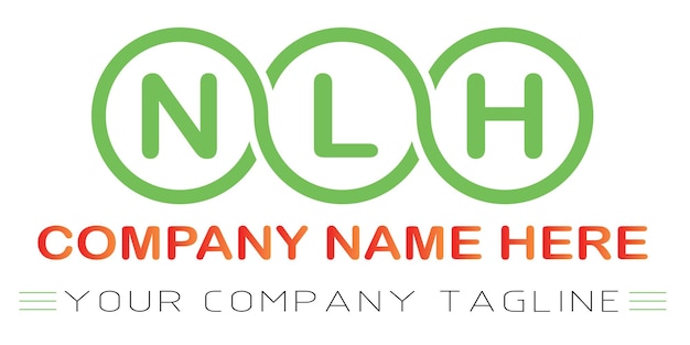 Vector nlh brief logo ontwerp