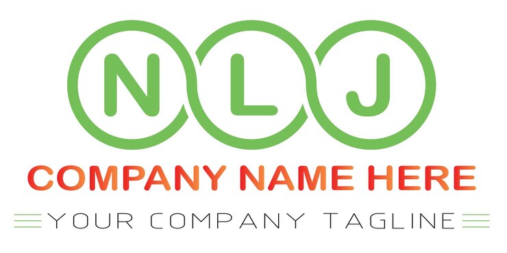 वेक्टर nlj letter logo design
