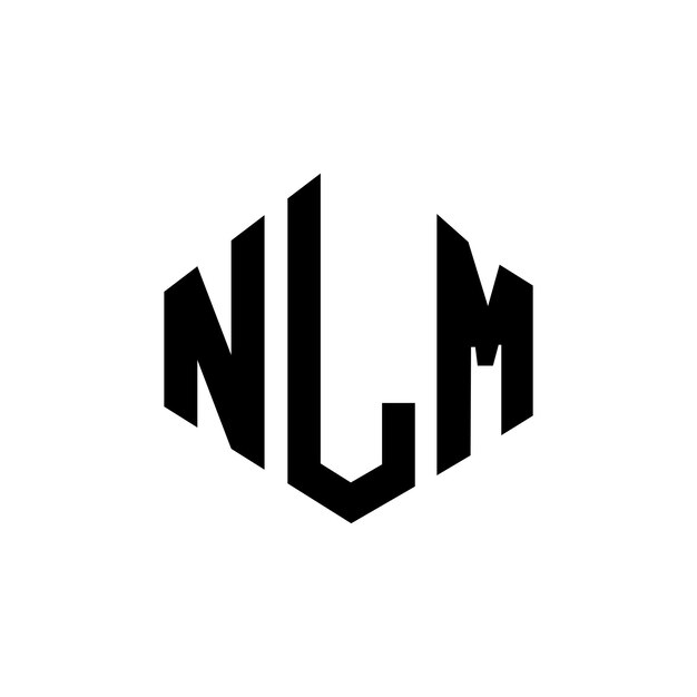 Vettore nlm letter logo design with polygon shape nlm polygon and cube shape logo design nlm hexagon vector logo template colori bianco e nero nlm monogramma business e logo immobiliare