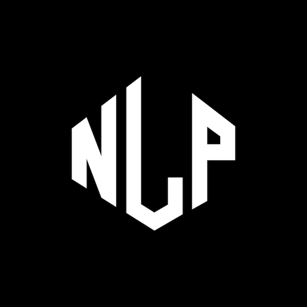 벡터 다각형 모양의 nlp 글자 로고 디자인 nlp 다각형 및 큐브 모양 로고 설계 nlp 육각형 터 로고 템플릿 색과 검은색 nlp 모노그램 비즈니스 및 부동산 로고