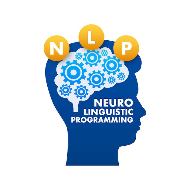 Nlp neuro linguistic programming medical concept vector stock illustration