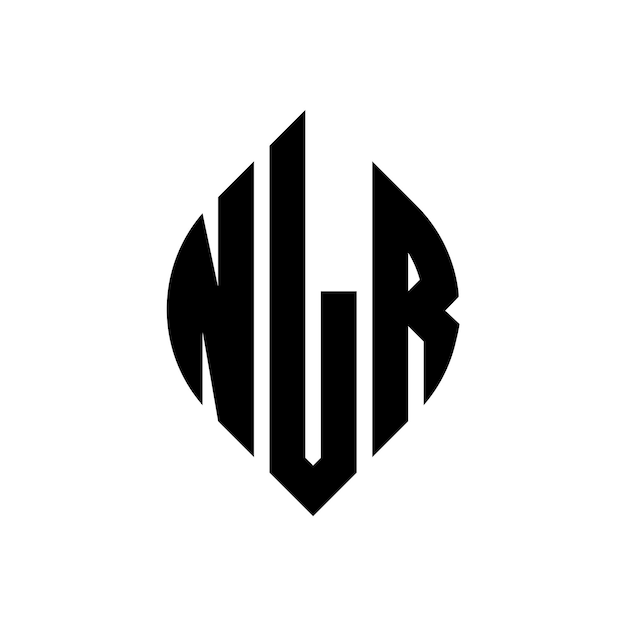 Vector nlr circle letter logo design with circle and ellipse shape nlr ellipse letters with typographic style the three initials form a circle logo nlr circle emblem abstract monogram letter mark vector