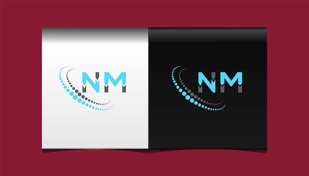 Vector nm initial modern logo design vector icon template