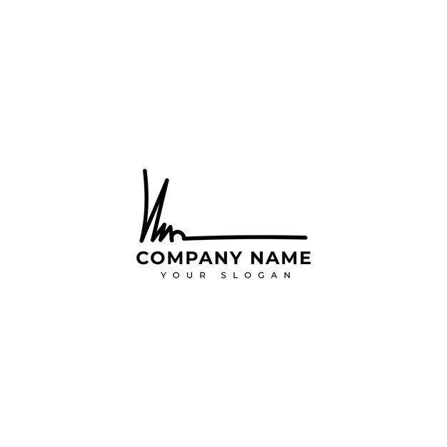 Nm Initial signature logo vector design