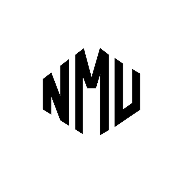 NMU letter logo ontwerp met veelhoek vorm NMU veelhoek en kubus vorm logo ontwerp NMU zeshoek vector logo sjabloon witte en zwarte kleuren NMU monogram bedrijf en vastgoed logo