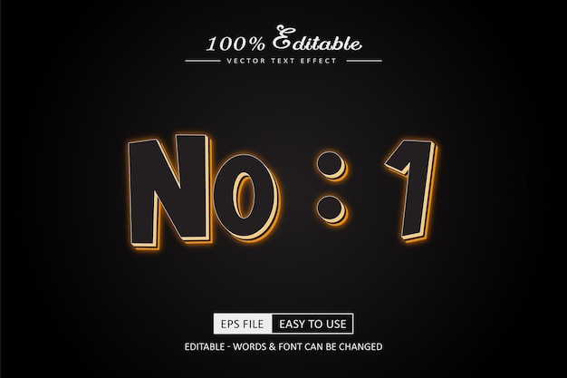 No 1 bold 3d editable text effect template with high quality