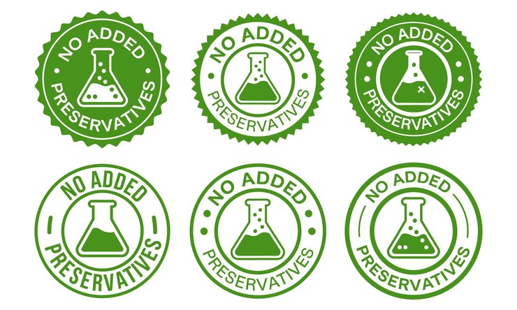 No Added Preservatives Green Food Labels