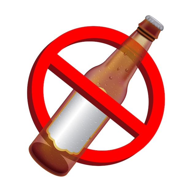 No alcohol beer drink icon