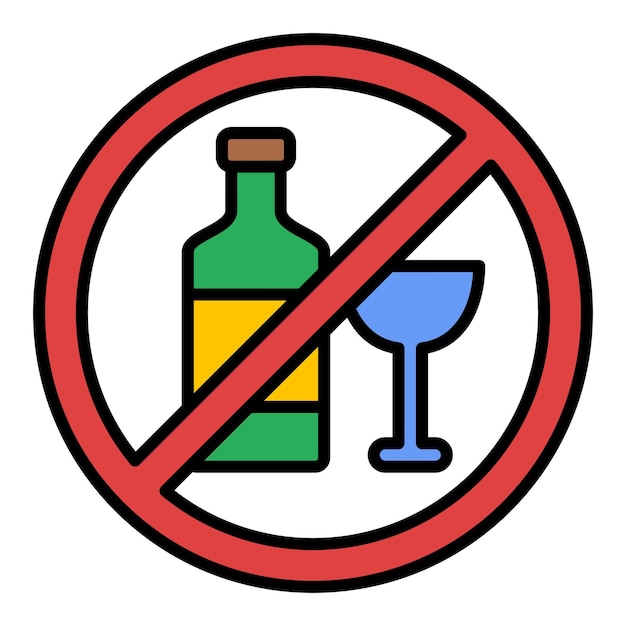 Vector no alcohol icon