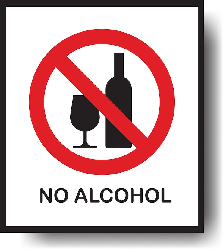 Vector no alcohol sign vector illustration eps 10 no alcohol icon