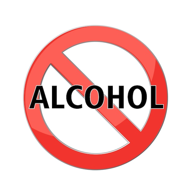 no alcohol sign