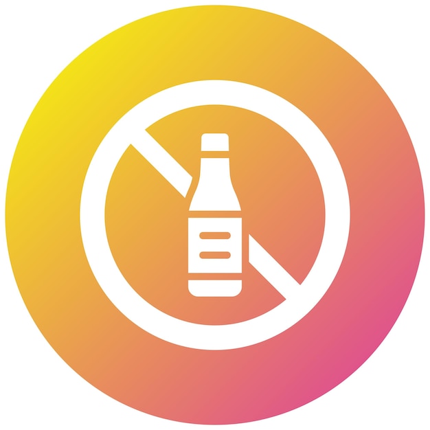 Vector no alcohol vector icon design illustratie