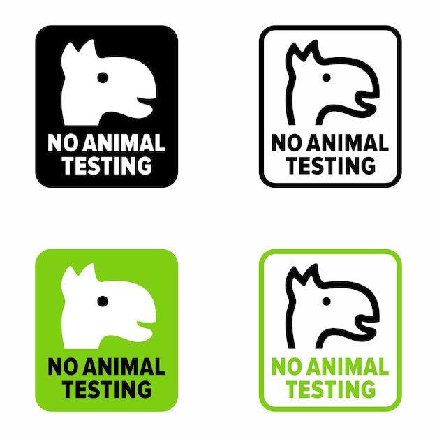 Vector no animal testing cruelty free products information sign