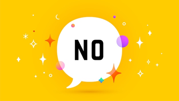 No. Banner, speech bubble