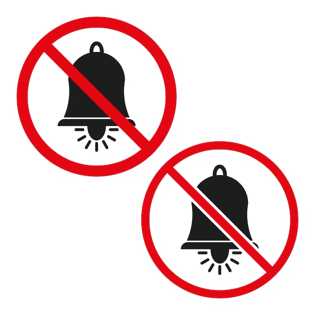 No bell icon Silent mode symbol Notification mute sign Vector illustration EPS 10