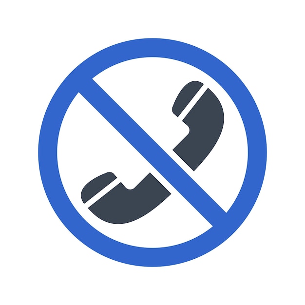 Vector no call restriction icon