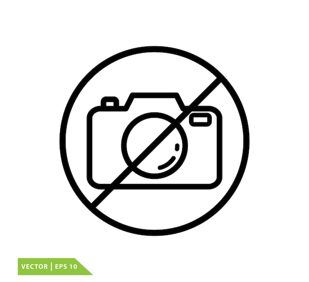 Vector no camera icon vector logo design template