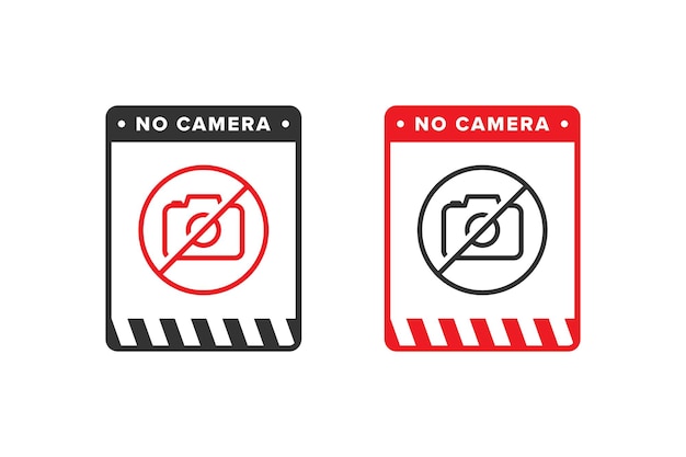 Vector no camera stop camera icon sign vector