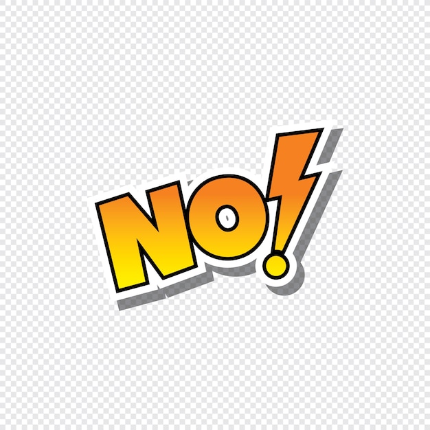 no cartoon text sticker