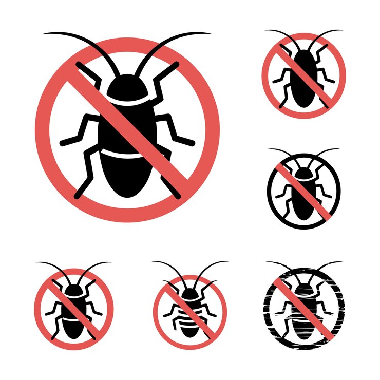 Vector no cockroaches signage