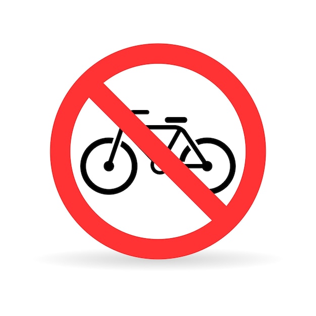 Vector no cycling sign vector