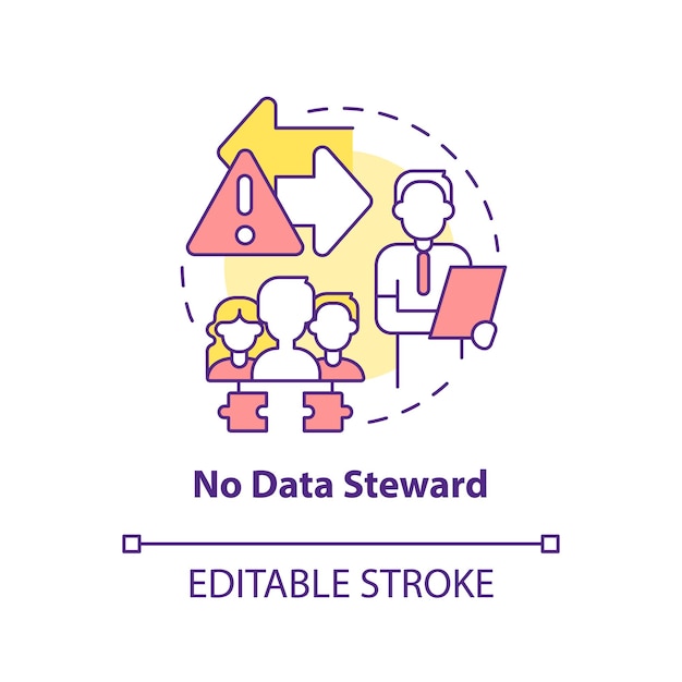 No data steward concept icon