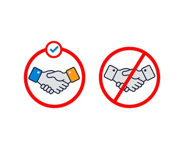 Vector no deal no handshake icon sign symbol vector