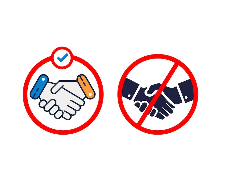 Vector no deal no handshake icon sign symbol vector