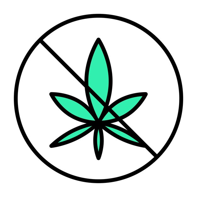 No drugs flat illustration