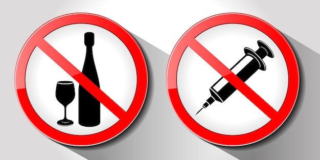 No drugs sign illustration