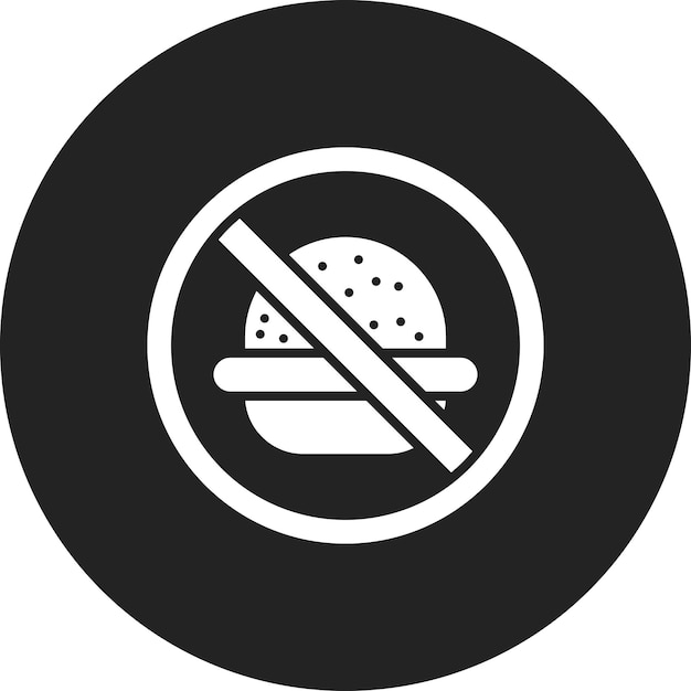 No eating icon vector image can be used for ramadan