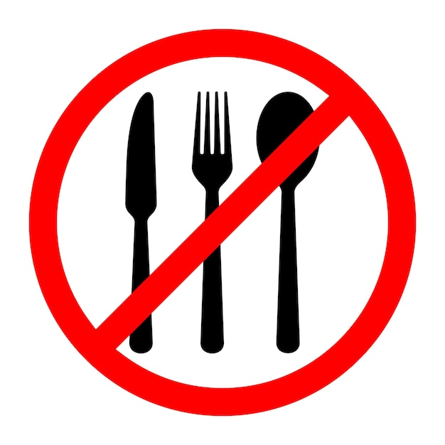 No eating sign Vector illustration