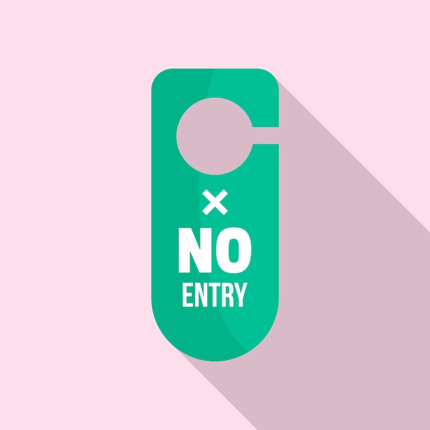 No entry hanger tag icon Flat illustration of no entry hanger tag vector icon for web design