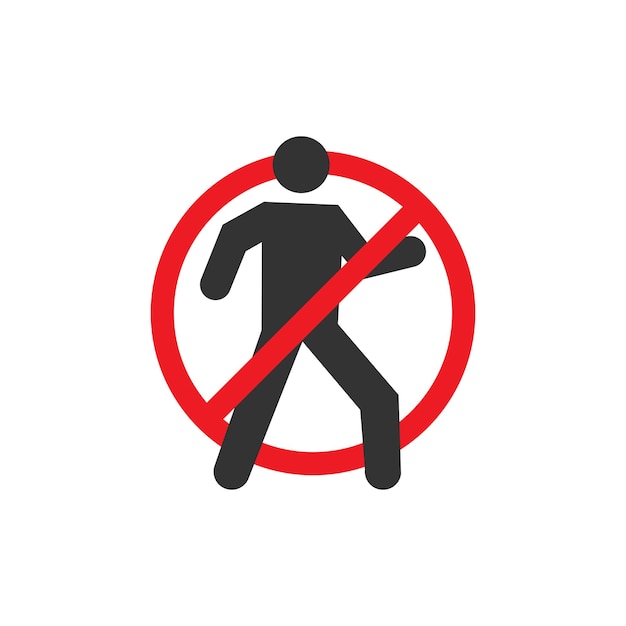 No entry icon sign vector design red color