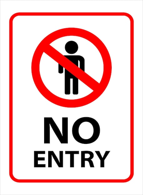 No entry sign printable board