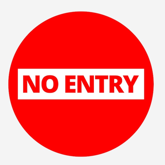 Vector no entry sign