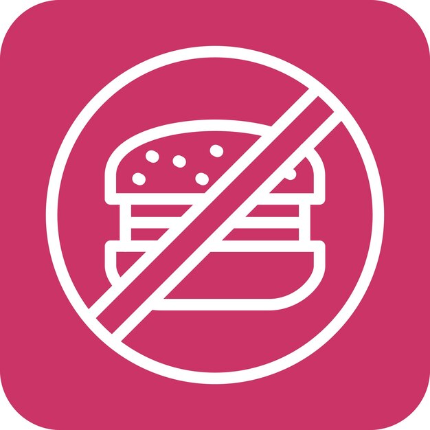 Vector no fast food icon style